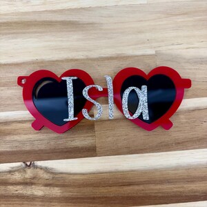 Valentine&#39;s Day Name Tags / Acrylic Valentine Heart Name Tags / Valentine Basket Bag Tag Gift / Personalized Valentine Gifts, Custom Heart