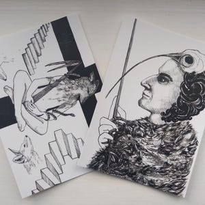 Two pack of Hermes postcards | Greek god cards | Egyptian god cards | Mythology postcards