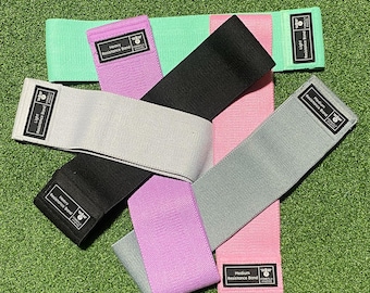 Resistance Bands - Set of 3, Durable, Non-slip, 3 Different Resistance Levels, Made of High Density Weave of Polyester and Cotton.