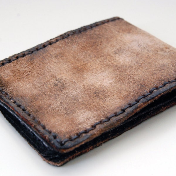 Wallet, Mens Wallet, Mens Leather Wallet - "The Texas Toast Wallet" - Slim Wallet, light brown, rustic, vintage bifold wallet - hand made