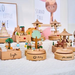 Music Box for Kids,Personalised Wooden Music Box,Engraved Name Music Box, Baby Shower Gift,Nursery Decor, Gift for Kid, Newborn Gift