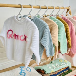 Custom Embroidered Baby Name Sweater, Personalised baby Jumper,Baby Name Sweater, Embroidered Sweater,Baby Gifts, Christmas Gift