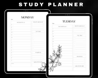 Weekly Study Planner Printable: Academic Goal Tracker (Digital Download)
