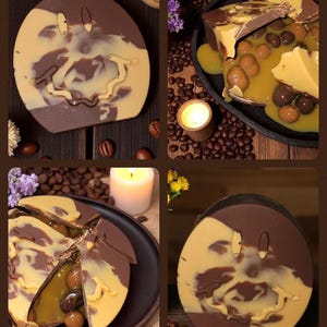 Barras de chocolate com cafeína - Grãos de café cobertos com chocolate - Grãos de café - Presente para amantes de café - ENVIO FRIO