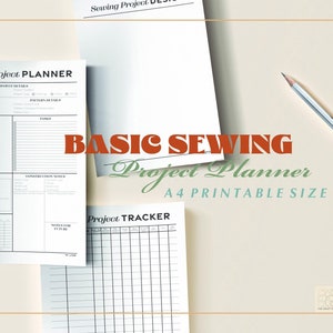 Basic Sewing Project Planner | Minimalist Sewing Planner | Simple Sewing Project Tracker | PDF Printable Sewing Planner Template