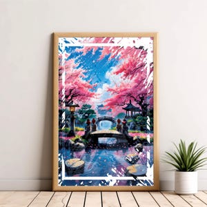 Capture Beauty: Refreshing Cherry Blossom View - 11x17 poster