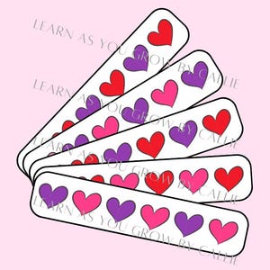 Valentine&#39;s Day Color Matching, Preschool Valentine&#39;s Activity, Toddler Color Sorting, Color Sorting Hearts