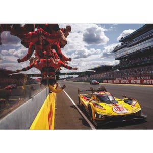 Canvas Print, Ferrari Wins 2025 24H of Le Mans Race, Wall Art Decor, Home Office Decor, Gift for Racing Fans, Motorsport Enthusiasts, Race