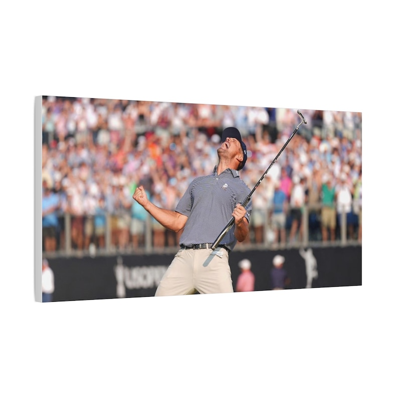Bryson DeChambeau, vainqueur de l'US Open 2024, impression sur toile, décoration murale de golf image 2