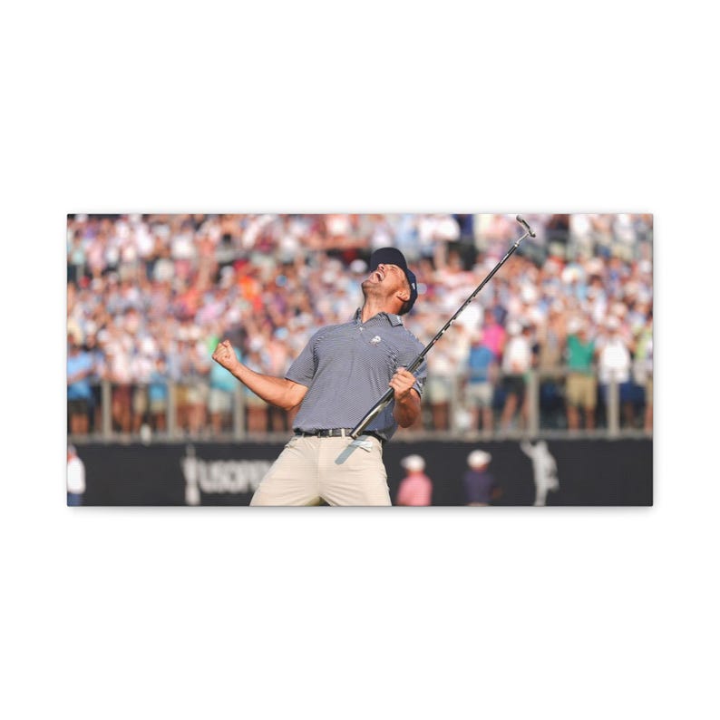 Bryson DeChambeau, vainqueur de l'US Open 2024, impression sur toile, décoration murale de golf image 1