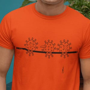 GRIPE AVIAR - Divertida caricatura de pájaro peculiar con estampado de pájaro, virus de la gripe aviar, pájaros de línea - Camiseta unisex