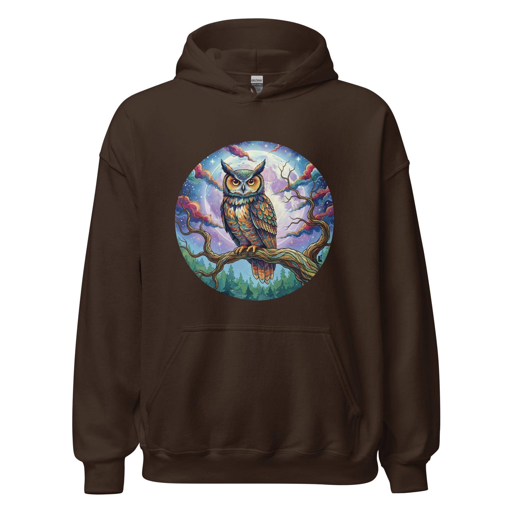 Sweat à Capuche Homme En Polaire - Imprimé Hibou Arctique, 100% Polyester Doux, Poche Kangourou, Pour Toutes Saisons - 6