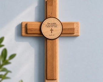 Personalized Scripture Cross – Handcrafted Wooden Christian Gift – Comfort & Hope Collection
