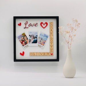 Marcos de Scrabble personalizados con el nombre de la familia, arte personalizado, decoración de pared cuadrada, regalo del Día de la Madre de esposo, esposa, pareja, imagen para ella