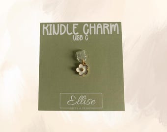 Flower Kindle Charm | E-Reader, iPhone, Phone, iPad, AirPods Accessory | Aesthetic Bookish Gift | Bookish  | cute  | flower charm  | summer