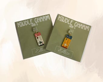 Adventure Awaits USB-C Dust Plug Charm, Plane Ticket Kindle, Phone, AirPods Accessory, Travel Lover Gift, Bookish Tech Charm