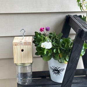 Carpenter Bee Trap - Chemical Free - Wood Boring Bee Trap - Untreated Wood - Carpenter Bee Bait