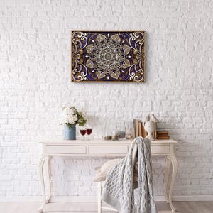 Laser Cut Plywood Sculpture, Mandala Wall Art, 3D Layered Wood Decor, Handcrafted Boho Wall Hanging, Gift for Dad