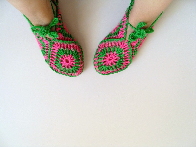 SALE Home Slippers Valentines Day Gift Pistachio Green And Pink Square Slippers Soft Cute Baby Lime Peridot Grass image 1