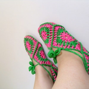 SALE Home Slippers Valentines Day Gift Pistachio Green And Pink Square Slippers Soft Cute Baby Lime Peridot Grass image 3