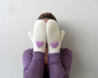 Winter Accessories, Valentines Day Gift, Fingerless Gloves, Crochet Gloves, Mittens,Crochet Mittens,Arm Warmers, Love