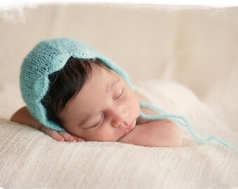 Newborn Photo Prop, Baby Knit Hat, Baby Bonnet, Newborn Baby, Baby boy Hat, Newborn Photo