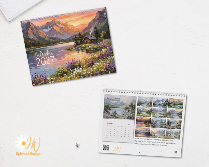 2027 JW Wall Calendar With Bible Verses, Christian Scripture Calendar ...