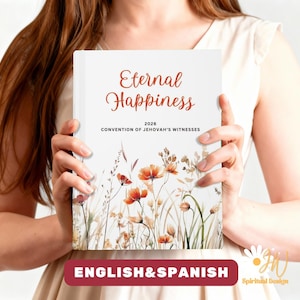 2026 Convention Notebook • Eternal Happiness • Felices Para Siempre • Hardcover or Spiral Journal • JW Gifts • JW Baptism Gift • Wildflower