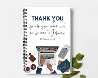 JW Elder Notebook | Elder Gift | JW Brother Gift | Meeting & Ministry Notes | Jehovah’s Witness Spiral Notebook