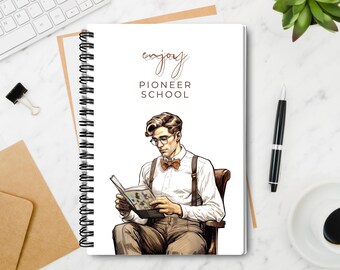 JW Pioneer School Notebook, Pioneer Gift, JW Spiral Notebook, Meeting Notebook, JW gifts, Gift for Brother, Husband, Elder