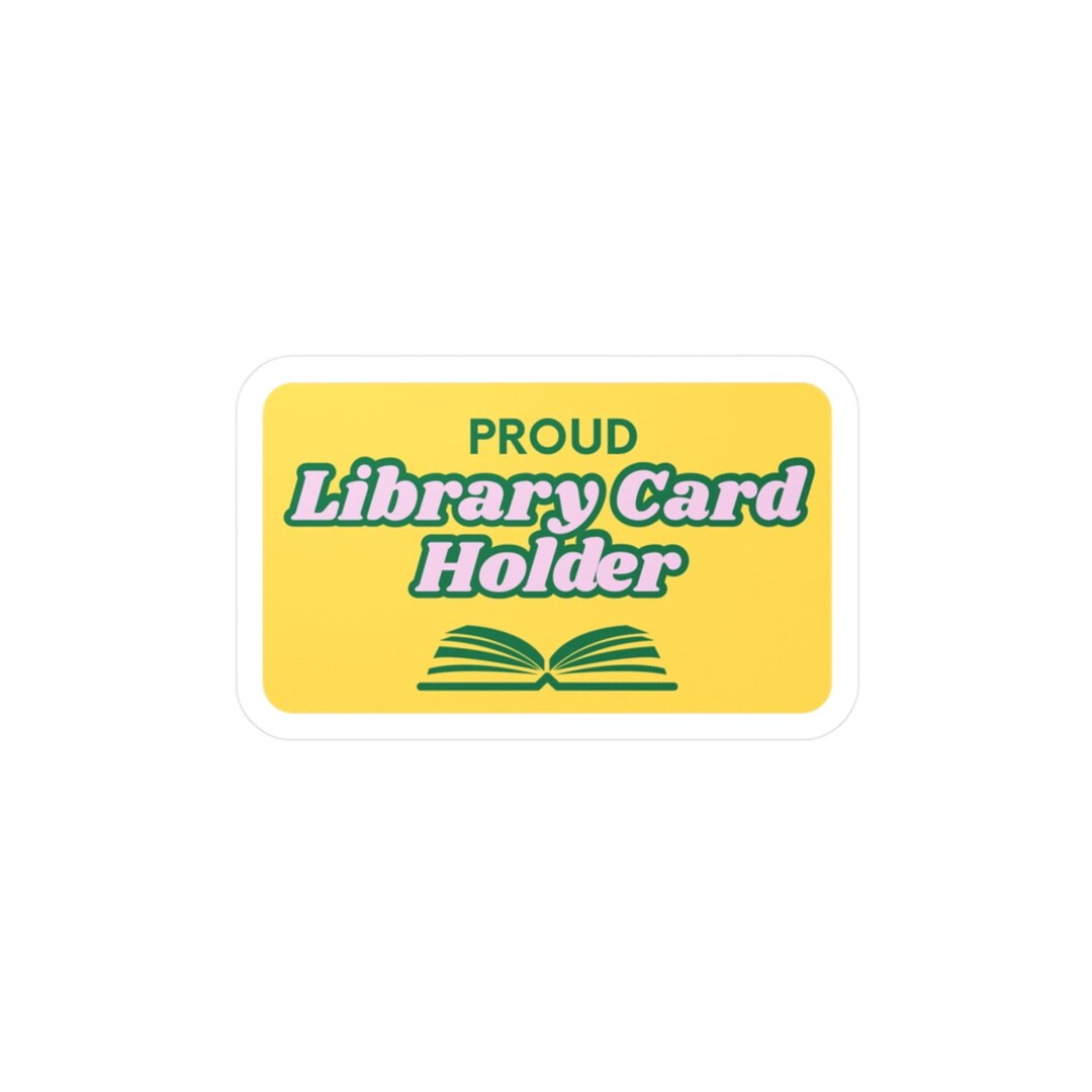 Proud Library Card Holder Vinyl Decal - Etsy