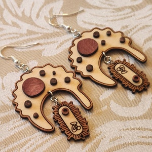Macrophages and bacteria phagocytosis earrings