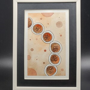 Streptococcus pyogenes Aquarelldruck - Gerahmt