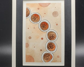 Streptococcus pyogenes watercolor print - Framed