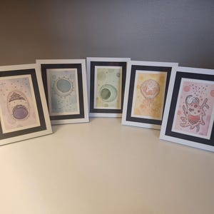 Immune cells watercolor print - Framed