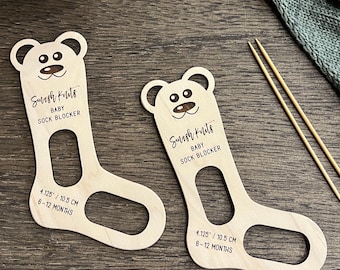 Wooden Sock Blocker for Knitting and Crochet - Baby Sizes
