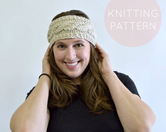 Instant Download Knitting Pattern - Womens Earwarmer Pattern Knit Earwarmer Pattern  Knit Headwrap Pattern Knit Turban Womens Accessories