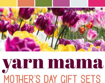 Yarn Gift Set Mother's Day 2024 Boxed Yarn and Notion Set for Knitters Crocheters Crafters