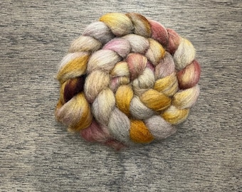 Hand Dyed Spinning Fibre Corriedale Cross Roving Non Superwash