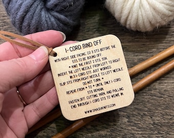 Mini Tool for Knitting Wooden Knitting Reference - I CORD Instructions