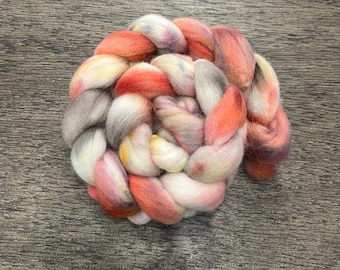 ANTIQUED Hand Dyed Spinning Fibre NON Superwash Wool with Nylon