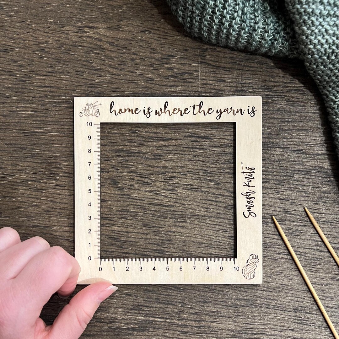 Birch Slotted Ruler Knitting Gauge Ruler Baltic Birch Knitting and Crochet Tool - Etsy