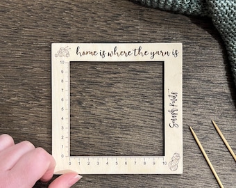 Knitting Gauge Ruler Baltic Birch Knitting and Crochet Tool