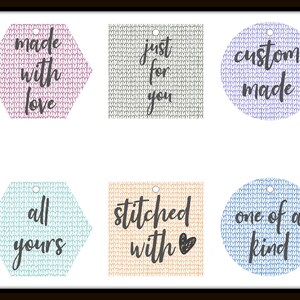 Printable Tags Gift Tags Knitting Tags Download Product Tags Small Business Tags Digital Labels DIY PDF Download