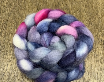 INTERGALLACTIC Hand Dyed Spinning Fibre Corriedale Cross Roving Non Superwash