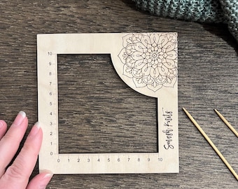 Knitting Gauge Ruler Baltic Birch Knitting and Crochet Tool