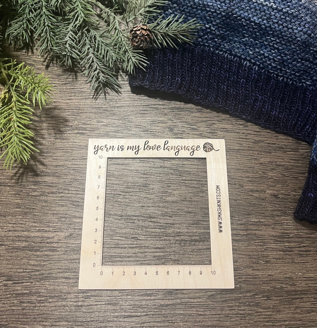Baltic Birch Gauge Ruler - Knitting and Crochet Fabric Swatch Tool - Etsy