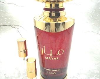 Muestra de Mayar Cherry Intense - Cereza, Chocolate y Pachulí - Perfume árabe de Oriente Medio