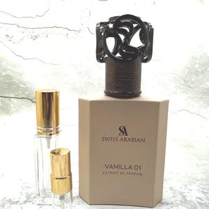 Vanilla 01 Swiss Arabian Sample - Powdery Musk Floral Vanilla - Arab Middle Eastern Perfume