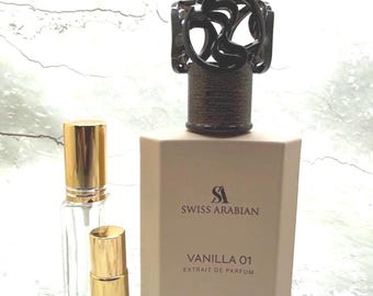 Vanilla 01 Swiss Arabian Sample - Powdery Musk Floral Vanilla - Arab Middle Eastern Perfume